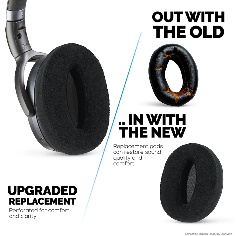 Mga Pamalit na Velour Earpad para sa Sennheiser HD4.50BT HD4.50BTNC HD450BT HD4.50SE HD4.40BT HD4.30G HD4.20S HD458BT HD450 HD400S HD 350BT. Malambot na Velour at Memorya