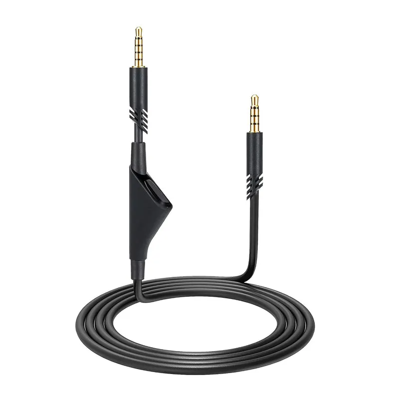 Kapalit na Audio Cable para sa Logitech Astro A10, A30, A40,A50 Headphones na may in-line Mute Control - 2M / 78”