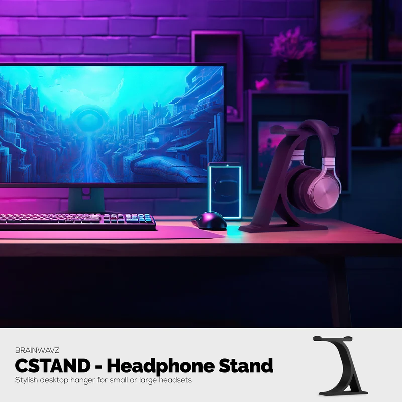 CSTAND - Supporto per cuffie da scrivania - Design universale per tutte le cuffie da gioco e audio