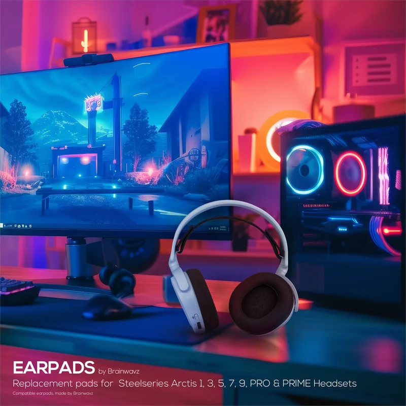 Cuscinetti di ricambio per cuffie Steelseries Arctis 1, 3, 5, 7, 9, PRO e PRIME, tessuto morbido e traspirante, comfort extra