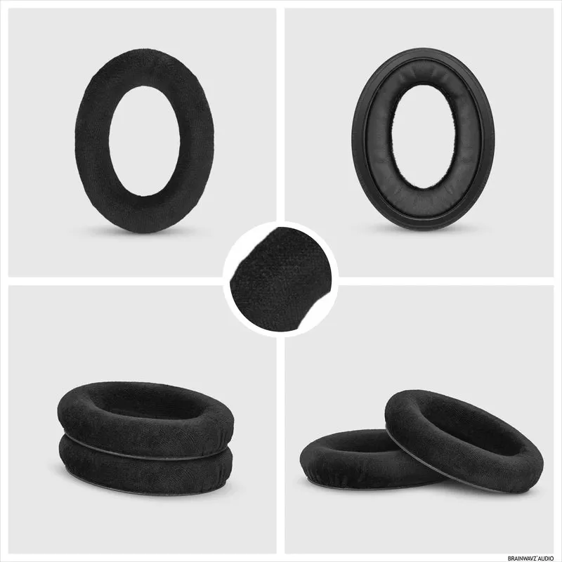 Mga Kapalit na Earpad para sa Sennheiser HD598 (CS/SE/SR), HD599, HD558, HD518, HD595, HD569, HD579, HD560S, HD555, HD515, HD559 Headphone, Velor Black