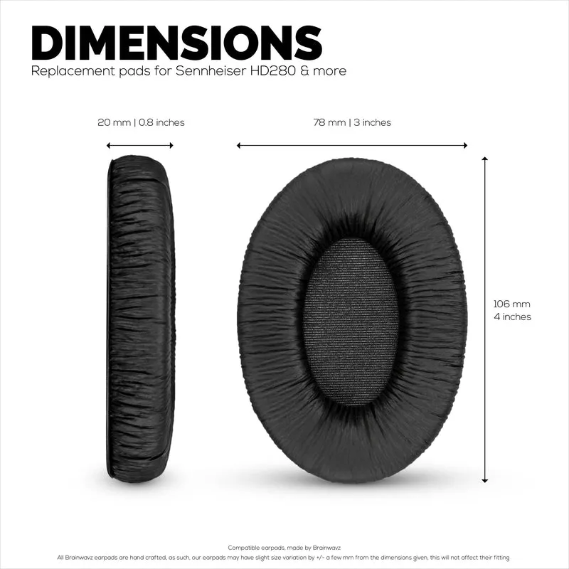 Mga Kapalit na Earpad para sa Sennheiser HD280 PRO, HD280 SILVER, HD281, HMD280 PRO, HMD281, HMD280-XQ Headphones