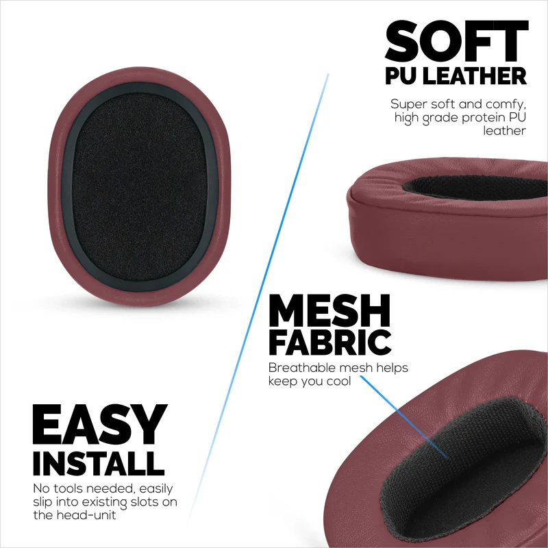 Cuscinetti di ricambio per Skullcandy Crusher Wireless, Hesh 3/ANC/EVO, Venue ANC e altro - Schiuma extra confortevole, resistenza e isolamento acustico