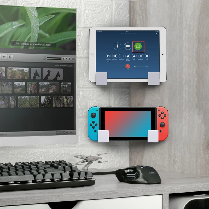 1.5" Corner Cable at Router Wall Mount Holder, Adhesive at Screw-In, para sa mga Router, Network Switch, Modem, Mesh Wifi, Apple TV, Mga Camera, Speaker at Higit Pa