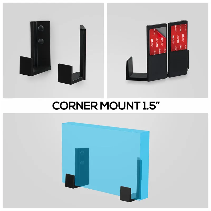 1.5" Corner Cable at Router Wall Mount Holder, Adhesive at Screw-In, para sa mga Router, Network Switch, Modem, Mesh Wifi, Apple TV, Mga Camera, Speaker at Higit Pa