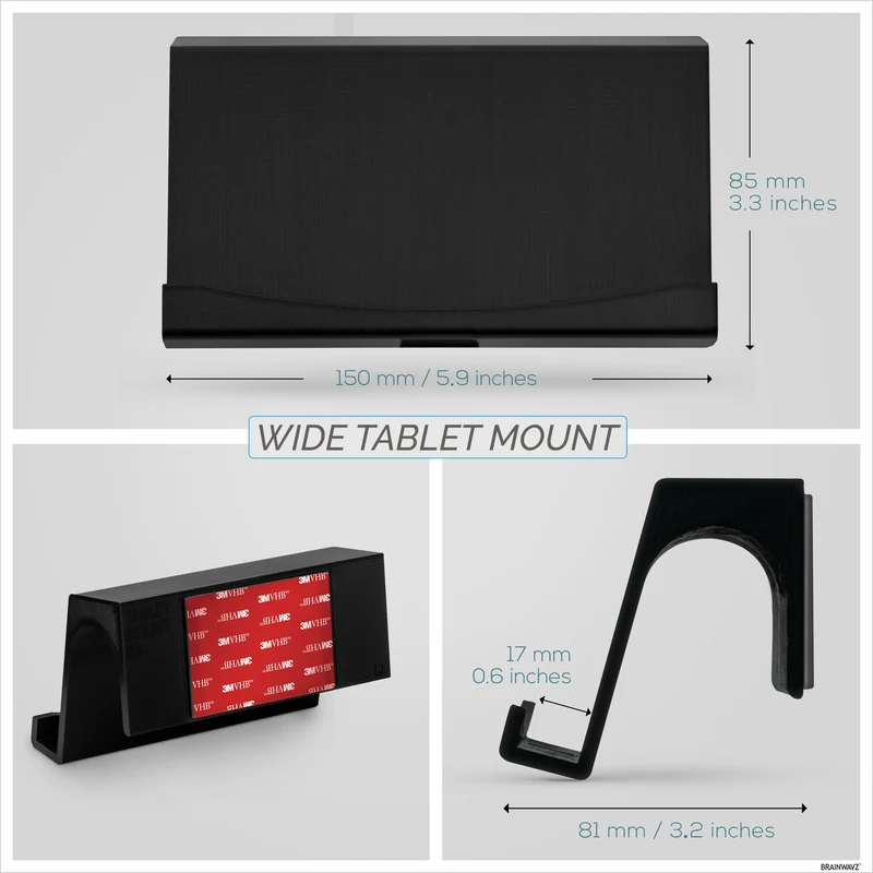 Supporto adesivo da parete per iPad e tablet Android - TM03