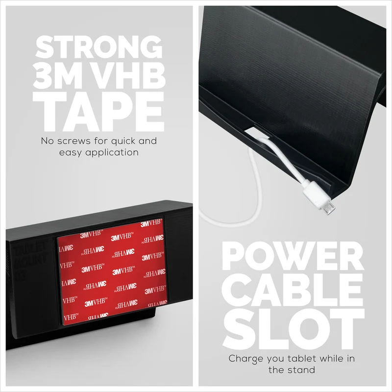 Supporto adesivo da parete per iPad e tablet Android - TM03