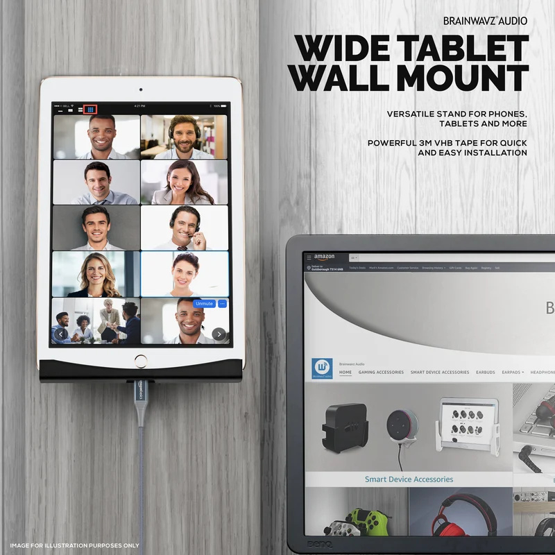 Supporto adesivo da parete per iPad e tablet Android - TM03
