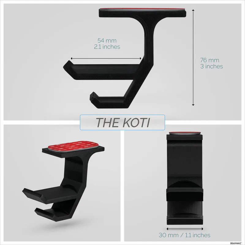 Koti - Supporto da tavolo per cuffie con supporto per cavi
