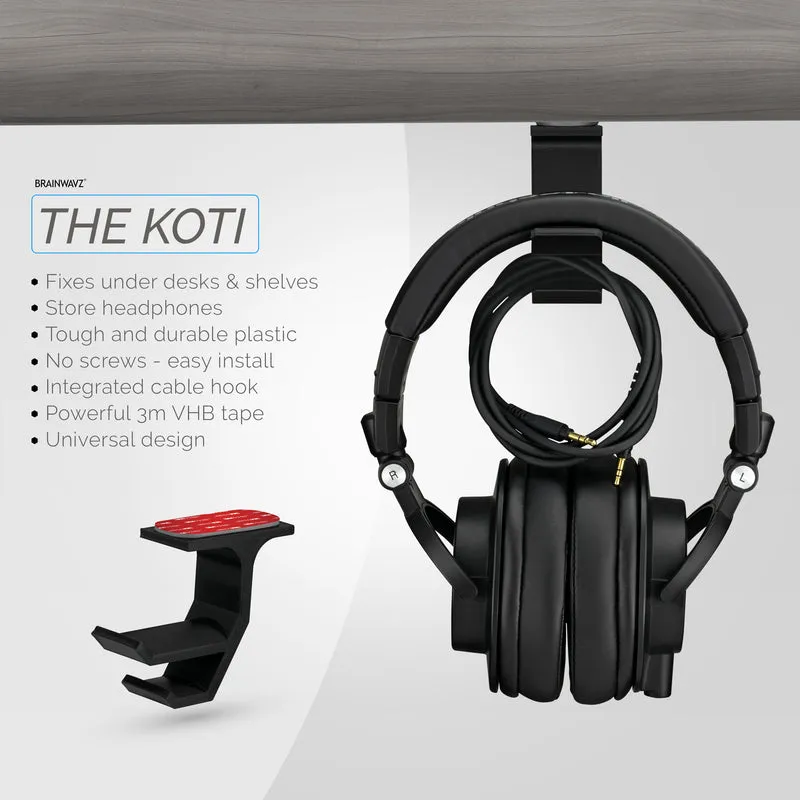 Koti - Supporto da tavolo per cuffie con supporto per cavi