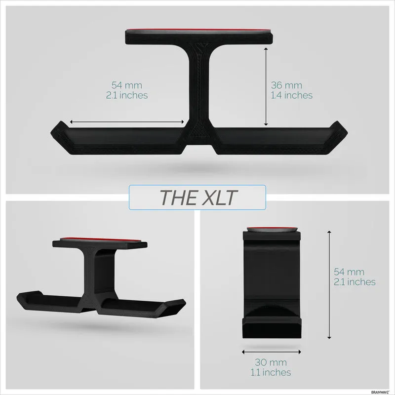 XLT - Supporto per doppio supporto per cuffie sotto la scrivania