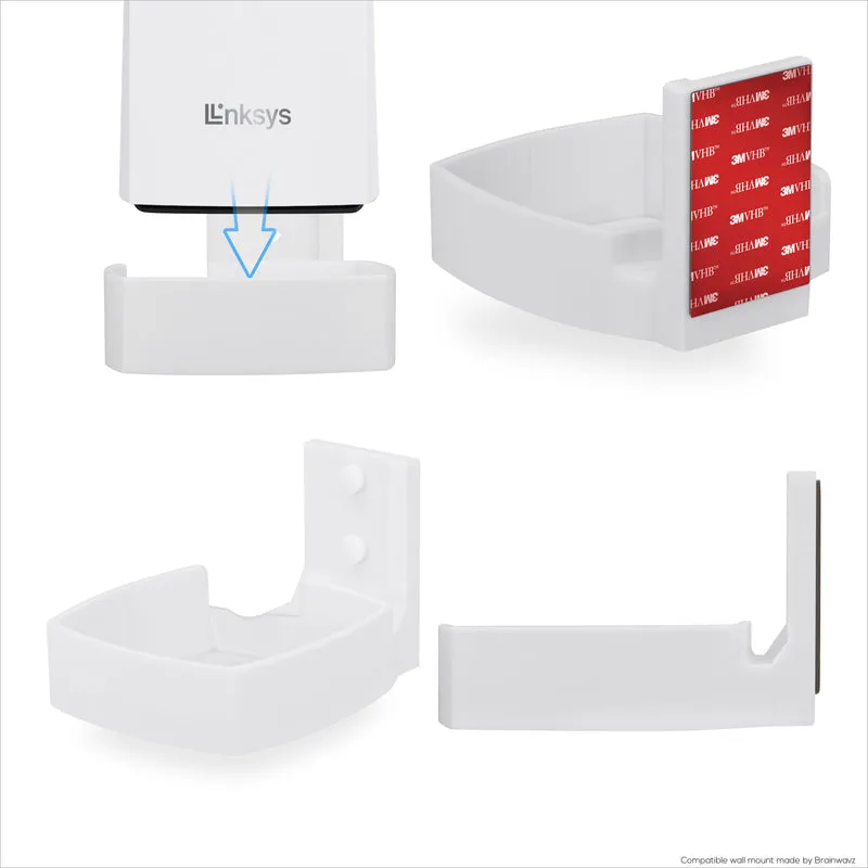 Wall Mount Para sa Linksys MX4200 Mesh WiFi 6 (AX4200) Router, Madaling I-install ang Holder Bracket, Bawasan ang Interference at Clutter