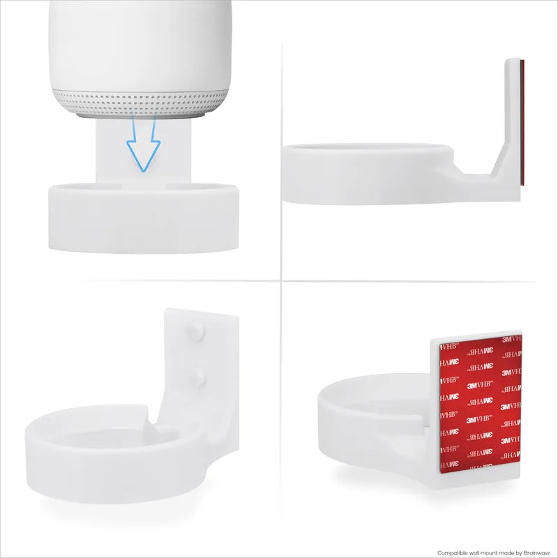 Wall Mount Para sa Google Nest Router at Nest WiFi Point, Madaling I-install ang Holder Bracket, Bawasan ang Interference at Clutter