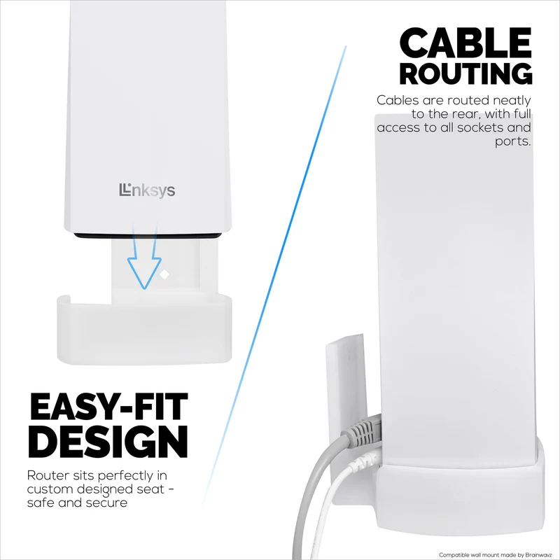 Wall Mount Para sa Linksys Atlas 6 / Atlas Pro 6 WiFi Router, Madaling I-install ang Holder Bracket, Bawasan ang Interference at Clutter
