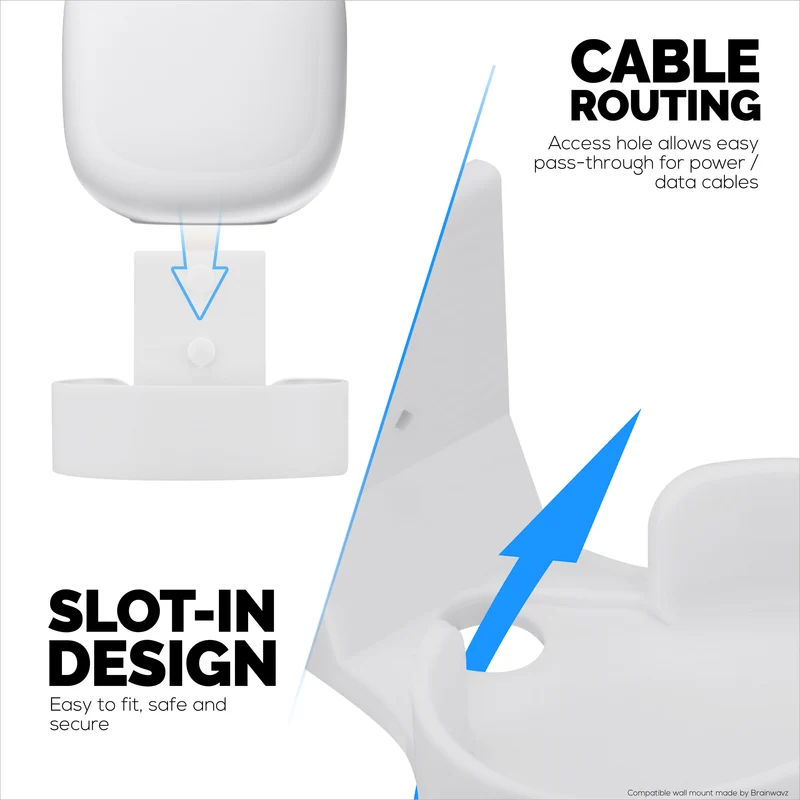 Supporto a parete per router mesh Google Nest WiFi Pro 6E, staffa di supporto facile da installare, riduce interferenze e disordine