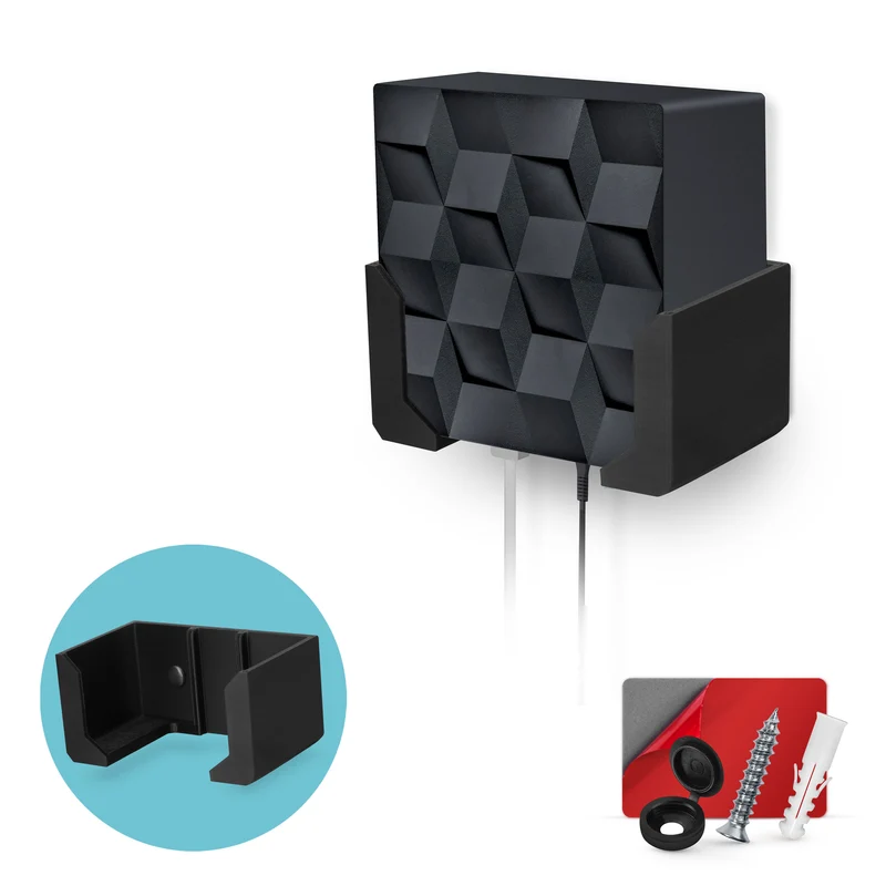 Screwless Wall Mount Para sa Netgear Nighthawk MK62 Router, Malakas na VHB Adhesive, Madaling I-install ang Holder, Bawasan ang Interference at Palakihin ang Saklaw, Dumikit at Screw-in Mounting