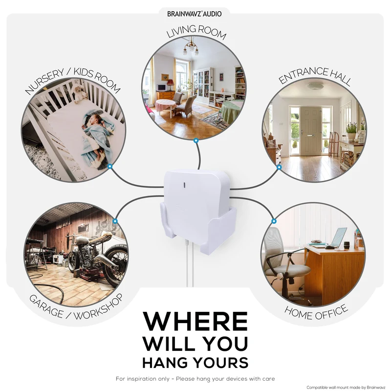 Screwless Wall Mount Para sa Wyze WiFi 6 AX3000 Mesh Router, Malakas na VHB Adhesive, Madaling I-install, Bawasan ang Interference at Palakihin ang Saklaw, Dumikit at Screw-in Mounting