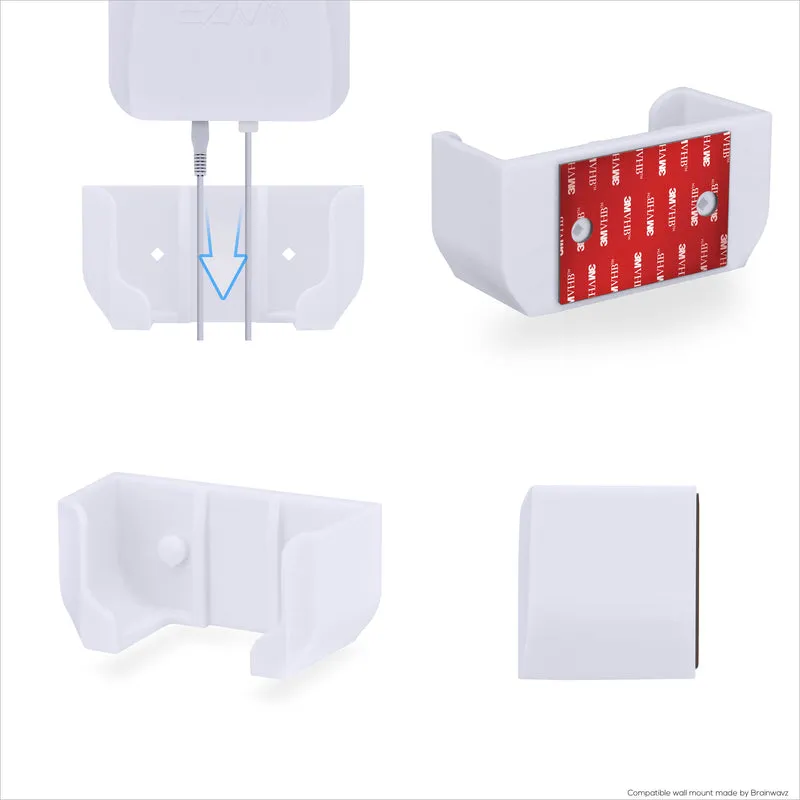 Screwless Wall Mount Para sa Wyze WiFi 6 AX3000 Mesh Router, Malakas na VHB Adhesive, Madaling I-install, Bawasan ang Interference at Palakihin ang Saklaw, Dumikit at Screw-in Mounting