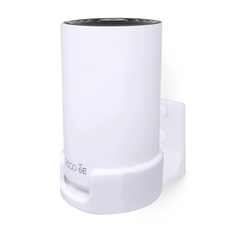 Screwless Wall Mount para sa TP-Link Deco X68, XE70, XE75, XE75 PRO, AXE5300 & AXE5400, Madaling I-install, Walang Gugulo, Bawasan ang Interference at Palakihin ang Saklaw, Dumikit Sa Adhesive Bracket, Puti Ni Brainwavz