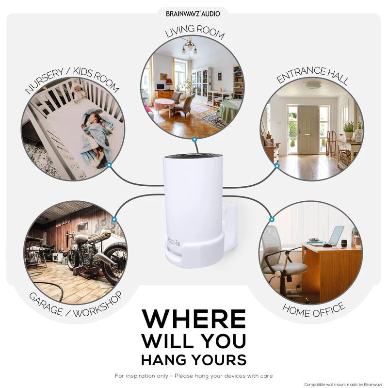 Screwless Wall Mount para sa TP-Link Deco X68, XE70, XE75, XE75 PRO, AXE5300 & AXE5400, Madaling I-install, Walang Gugulo, Bawasan ang Interference at Palakihin ang Saklaw, Dumikit Sa Adhesive Bracket, Puti Ni Brainwavz