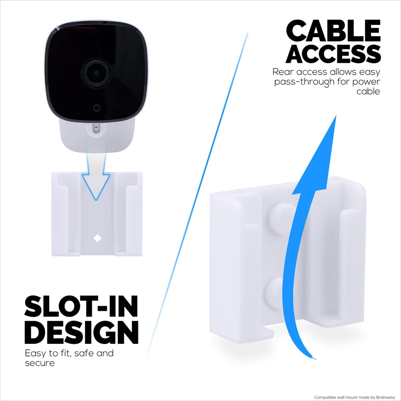 Confezione da 2 supporti adesivi da parete per telecamera di sicurezza Eufy Solo C24 / C120 (T8400X), da attaccare e avvitare