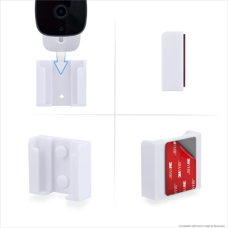 Confezione da 2 supporti adesivi da parete per telecamera di sicurezza Eufy Solo C24 / C120 (T8400X), da attaccare e avvitare