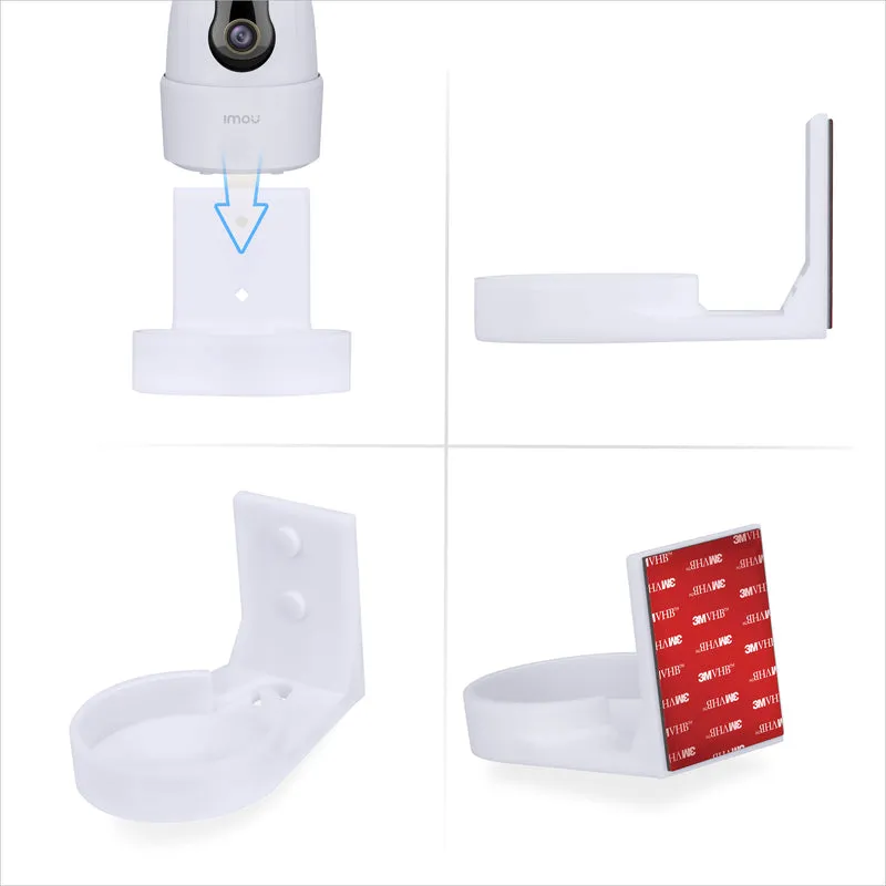 Wall Mount Compatible sa Imou 2C 2MP at 2C 4MP Pet & Baby Indoor Camera, Security Camera Holder Bracket, Bawasan ang Blind Spots at Clutter