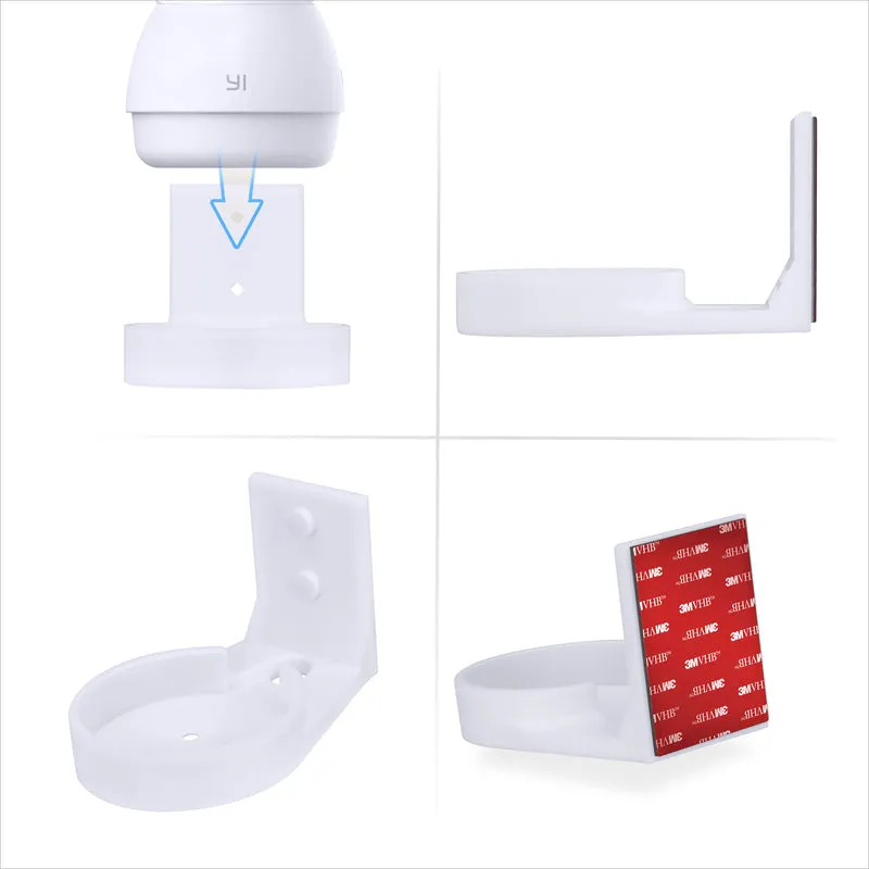Wall Mount Para sa YI Dome Guard Pet at Baby Indoor Camera, Madaling I-install ang Adhesive Holder Bracket, Bawasan ang Blind Spots at Clutter
