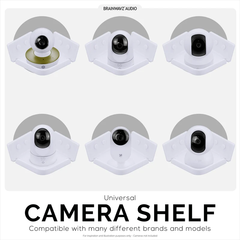 Tilted Corner Baby Monitor at Security Camera Wall Mount Holder Compatible sa Wansview, Blink, TP Link, Ring at Higit Pa (CRN04)