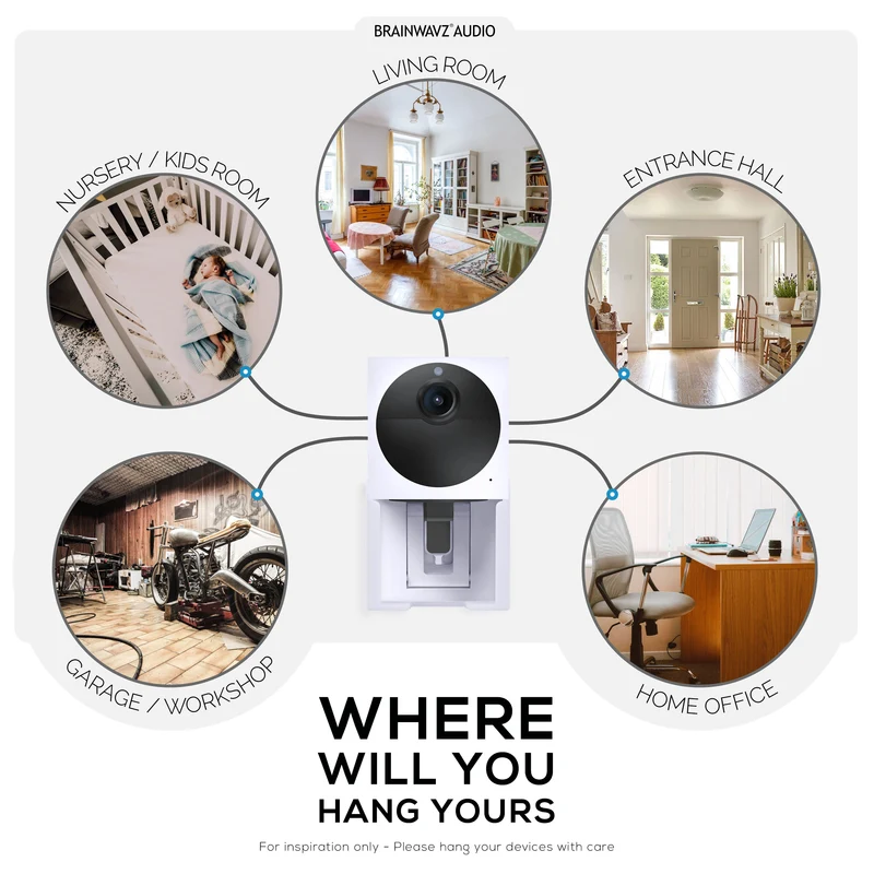 Wall Mount Para sa Wyze Cam Outdoor v2 Security Camera, Madaling I-install ang Holder Bracket, Bawasan ang Blind Spots at Clutter