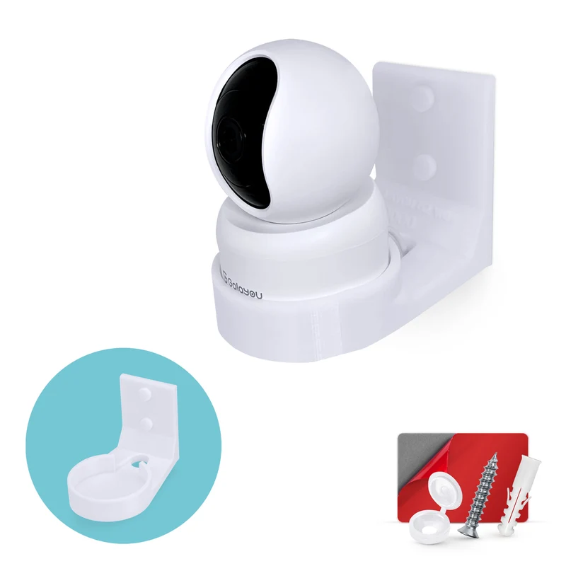 Wall Mount para sa Galayou G2 Pet at Baby Indoor Camera, Adhesive Security Camera Holder Bracket, Bawasan ang Blind Spots at Clutter