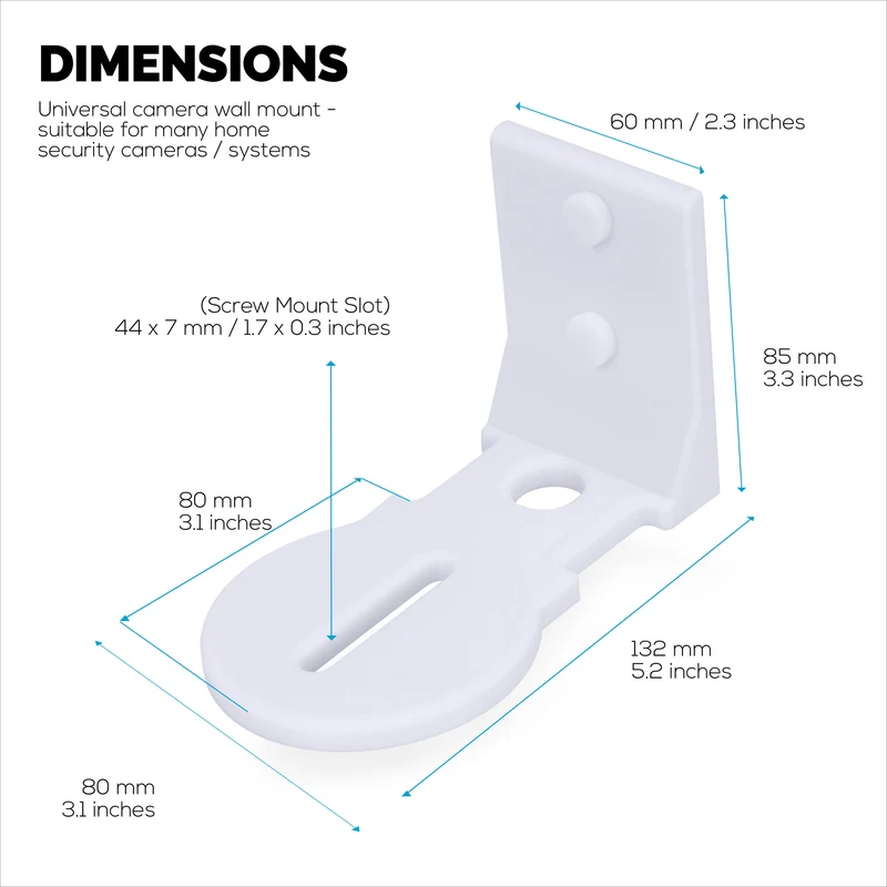 Ripiano adesivo per montaggio a parete per baby monitor e telecamera di sicurezza per Eufy, Wyze, Nanit, Infant Optics, Wansview, Blink, TP Link, Kasa, Ring e altro W03