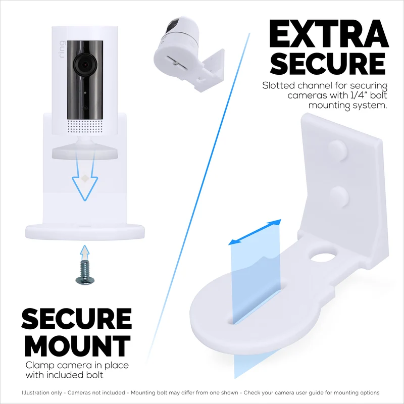 Ripiano adesivo per montaggio a parete per baby monitor e telecamera di sicurezza per Eufy, Wyze, Nanit, Infant Optics, Wansview, Blink, TP Link, Kasa, Ring e altro W03