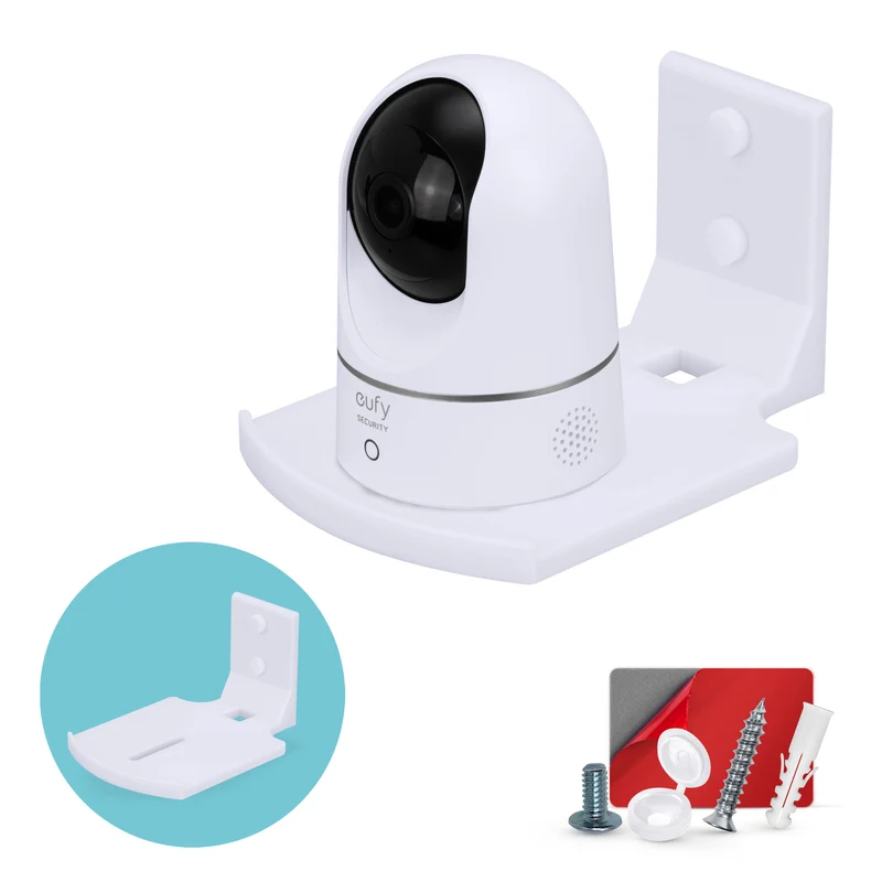 Square Baby Monitor at Security Camera Wall Mount Holder para sa Eufy, Wyze, Wansview, Blink, TP Link, Ring at Iba Pa - Malagkit at Naka-screw na Pag-mount, Madaling I-install na Holder Bracket (W05)