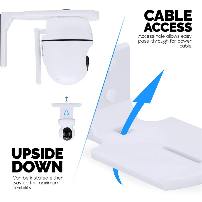 Square Baby Monitor at Security Camera Wall Mount Holder para sa Eufy, Wyze, Wansview, Blink, TP Link, Ring at Iba Pa - Malagkit at Naka-screw na Pag-mount, Madaling I-install na Holder Bracket (W05)