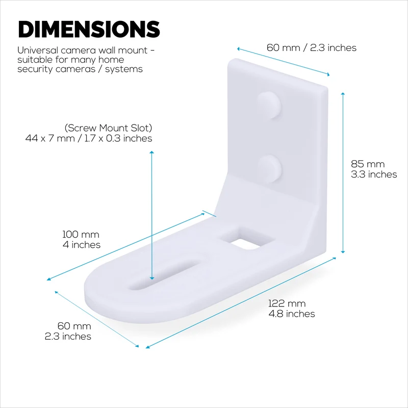 Supporto adesivo da parete per baby monitor, compatibile con Eufy, Wyze, Nanit, Infant Optics, Wansview, Blink, TP Link, Kasa, Ring e altri modelli. Staffa di sicurezza facile da installare (W01)