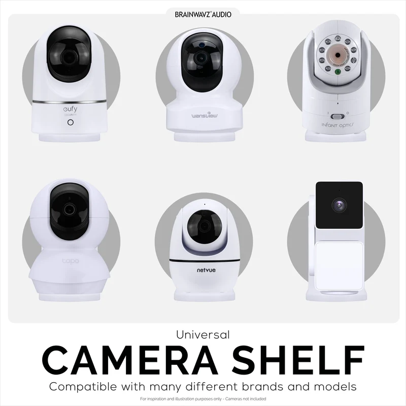 Supporto adesivo da parete per baby monitor, compatibile con Eufy, Wyze, Nanit, Infant Optics, Wansview, Blink, TP Link, Kasa, Ring e altri modelli. Staffa di sicurezza facile da installare (W01)