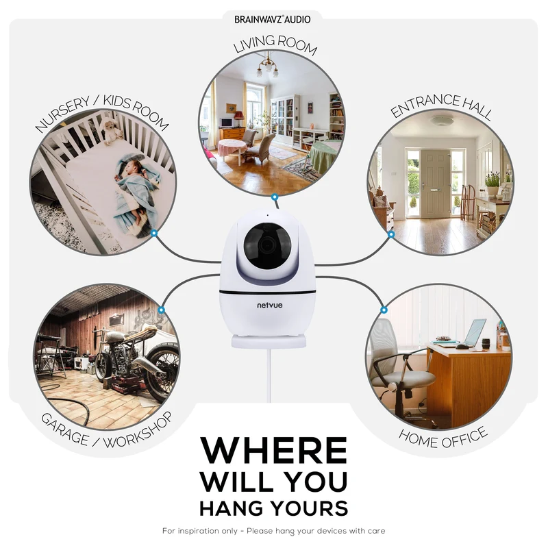 Supporto adesivo da parete per baby monitor, compatibile con Eufy, Wyze, Nanit, Infant Optics, Wansview, Blink, TP Link, Kasa, Ring e altri modelli. Staffa di sicurezza facile da installare (W01)