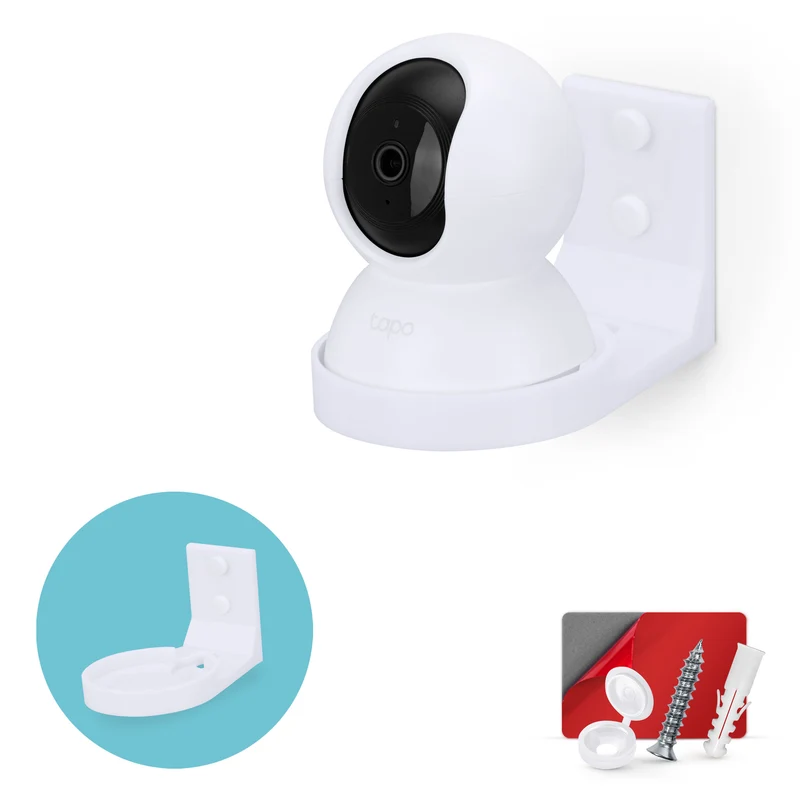 Wall Mount Holder Para sa Tapo Pan/Tilt (C200 & C210) Smart Security Camera, Custom Designed Bracket, Bawasan ang Blind Spots at Clutter