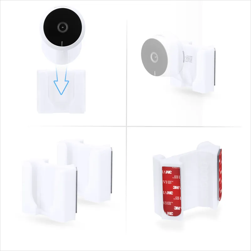 Supporto da parete ad angolo per telecamera per interni LaView LV-PWF1 1080P HD, staffa adesiva per supporto telecamera di sicurezza, riduzione di punti ciechi e disordine, adesivo e avvitabile