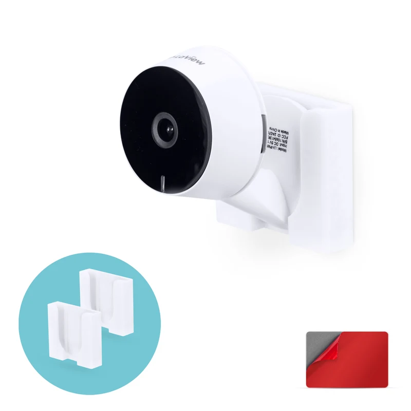 Wall Mount para sa LaView LV-PWF1 1080P HD Indoor Camera, Adhesive Security Cam Holder Bracket, Bawasan ang Blind Spots at Clutter, Adhesive at Screw-In Mounting