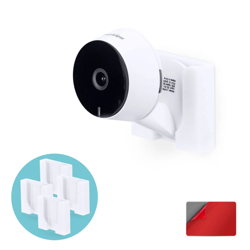 Wall Mount para sa LaView LV-PWF1 1080P HD Indoor Camera, Adhesive Security Cam Holder Bracket, Bawasan ang Blind Spots at Clutter, Adhesive at Screw-In Mounting