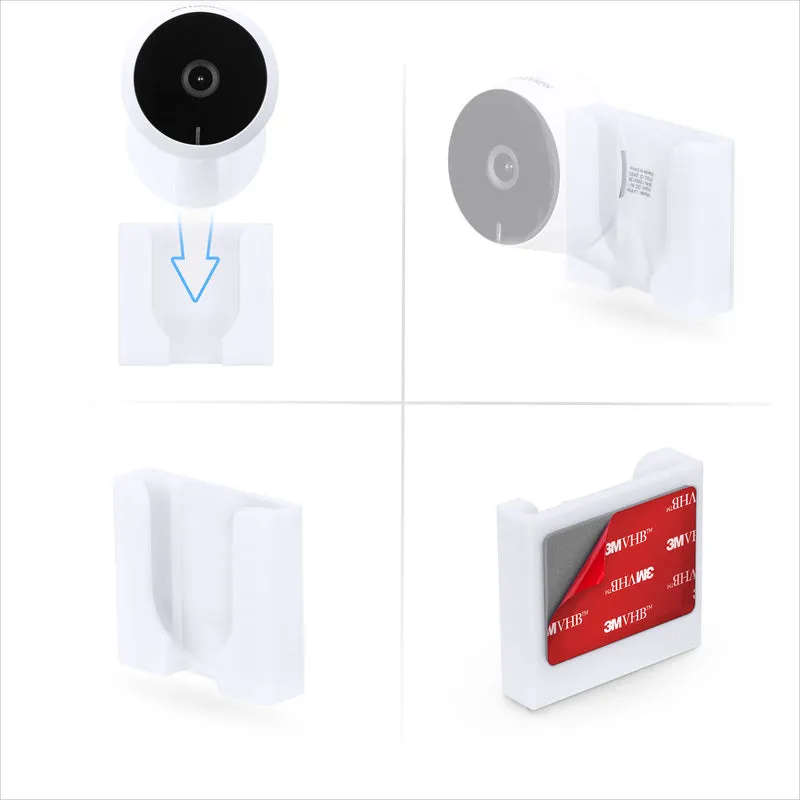 Wall Mount para sa LaView LV-PWF1 1080P HD Indoor Camera, Adhesive Security Cam Holder Bracket, Bawasan ang Blind Spots at Clutter, Adhesive at Screw-In Mounting