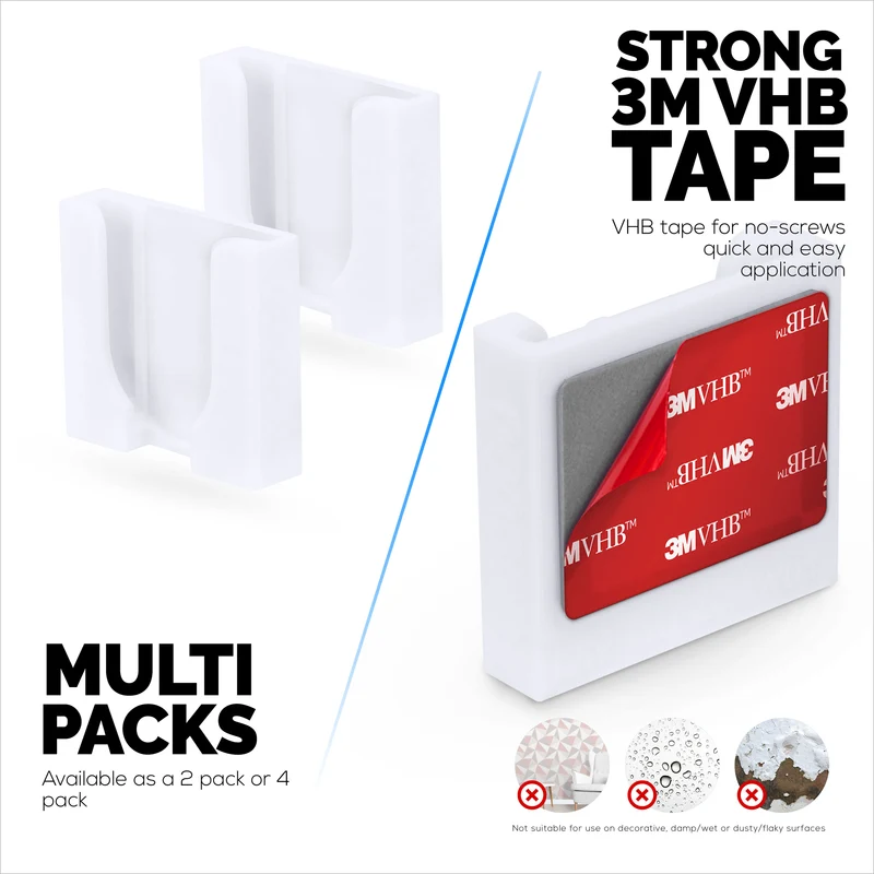 Wall Mount para sa LaView LV-PWF1 1080P HD Indoor Camera, Adhesive Security Cam Holder Bracket, Bawasan ang Blind Spots at Clutter, Adhesive at Screw-In Mounting