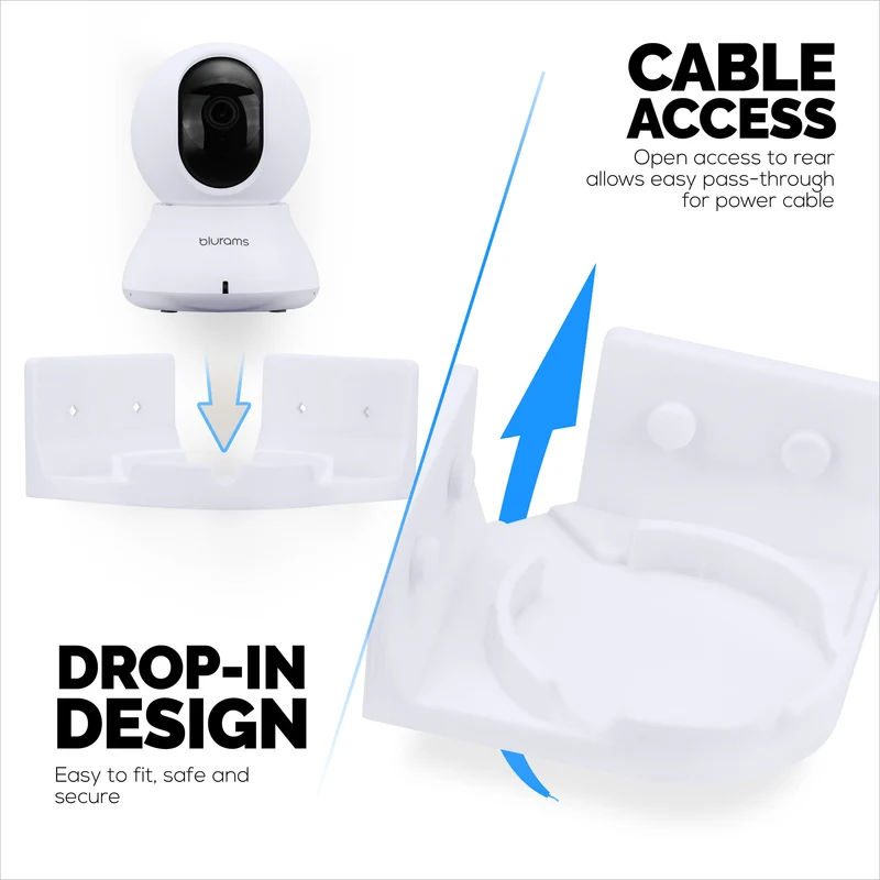 Corner Wall Mount para sa Blurams A31 2K Security Camera, Adhesive Security Camera Holder Bracket, Bawasan ang Blind Spots at Clutter, Adhesive at Screw-In Mounting