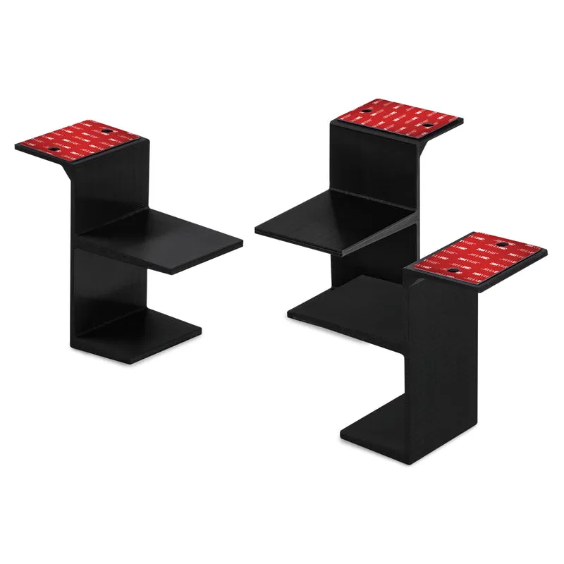Dual Under Desk Holder Mount Para sa Mga Laptop at Device na hanggang 3" Makapal Tulad ng Mga Router Cable Box Maliit na Computer Macbook Surface Keyboard Modem Network Switch at Higit pa