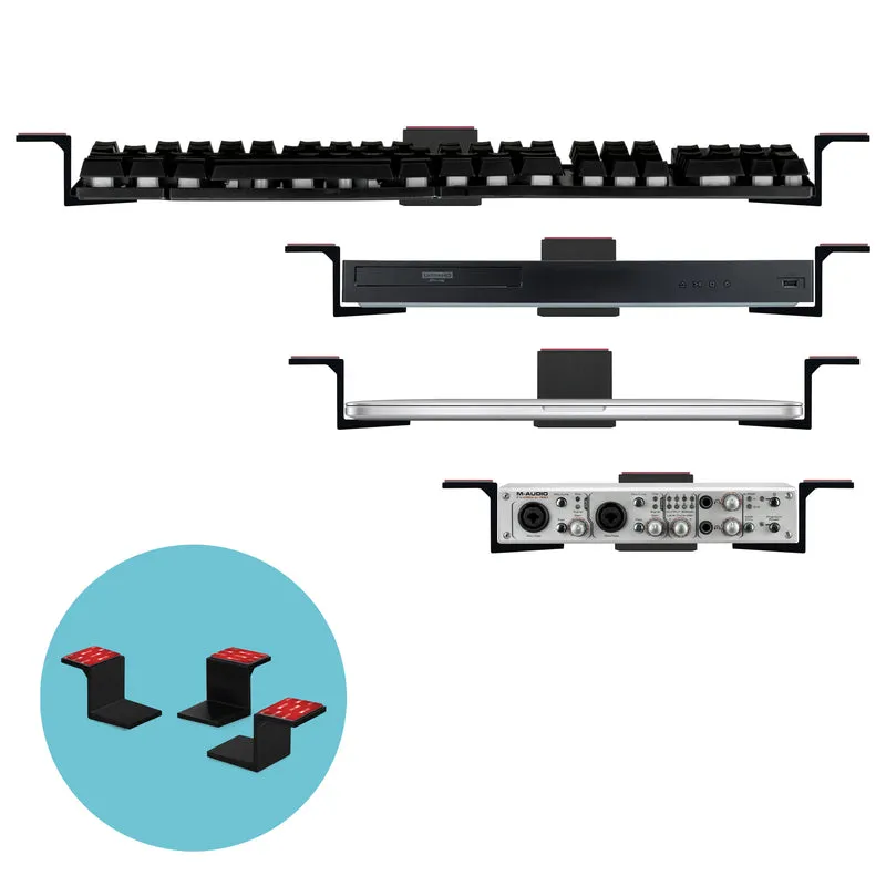 Adhesive Under Desk Laptop Holder Mount, Hanggang 1.9" / 48mm ang Kapal, Para sa Mga Laptop ng Macbook Routers Surface iPads Tablets at Higit Pa