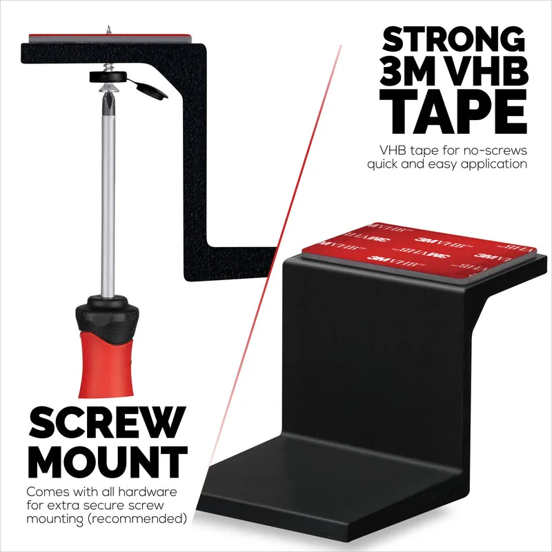 Adhesive Under Desk Laptop Holder Mount, Hanggang 1.9" / 48mm ang Kapal, Para sa Mga Laptop ng Macbook Routers Surface iPads Tablets at Higit Pa