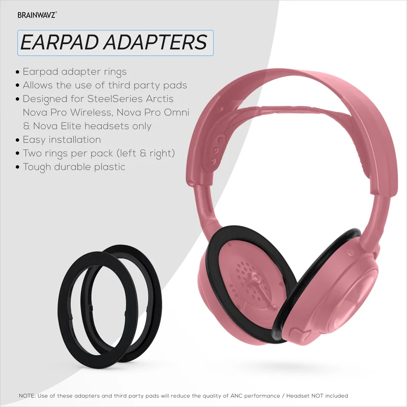 Earpads Adapter Ring Para sa Steelseries Arctis Nova Pro Wireless, Nova Pro Omni at Nova Elite Headsets - Para Gamitin Gamit ang Brainwavz Oval, ProStock at SteelSeries Earpads