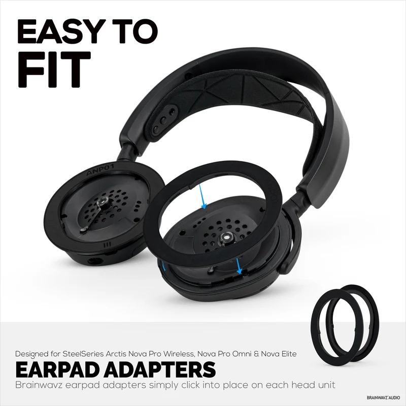 Earpads Adapter Ring Para sa Steelseries Arctis Nova Pro Wireless, Nova Pro Omni at Nova Elite Headsets - Para Gamitin Gamit ang Brainwavz Oval, ProStock at SteelSeries Earpads